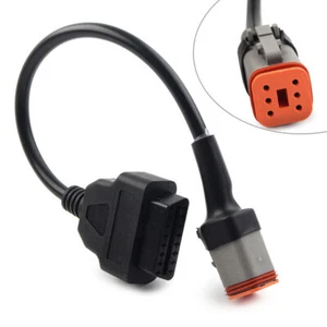 6Pin to OBD2 Diagnostic Tool Code Reader Adapter Cable For Harley Davidson - Picture 1 of 6