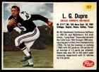 1962 Post Cereal L.G. Dupre Dallas Cowboys #137