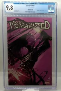 Abito Venomized 1 CGC 9.8 Stephanie Hans Trade Marvel Comics 2018 - Foto 1 di 2