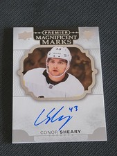 2017-18 UPPER DECK PREMIER CONOR SHEARY MM-SH MAGNIFICENT MARKS AUTO