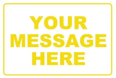 12×8 Custom Personalized Message Metal Sign Create Your Text Home Business Decor - Image 1 of 4