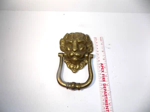 Vintage Brass Lion Head Door Knocker 6Inch (V) - Picture 1 of 3