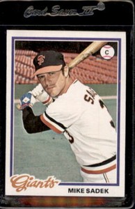 1978 Topps #8 Mike Sadek San Francisco Giants - Nice Card