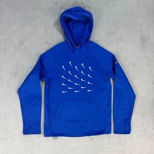 Nike Therma-Fit Big Kids Boys Swoosh Logo Pullover Hoodie DD8530-480 NEW - Picture 1 of 7