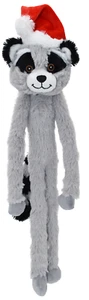Multipet Holiday Slevins Raccoon Santa Hat Hanging 18" Plush Squeaker Dog Toy - Picture 1 of 1