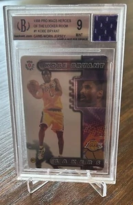 Kobe Bryant GAME WORN LAKERS PRO MAGS JERSEY CARD - Beckett 9 - RARE “SAMPLE” - Picture 1 of 2