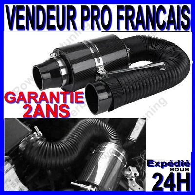 FILTRE BOITE A AIR CARBONE KIT D ADMISSION DIRECTE DYNAMIQUE UNIVERSEL TYPE BMC - Photo 1/4