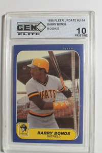 Tarjeta de novato 1986 Fleer Update Barry Bonds #U-14 gema elite10 impecable ¡guau! - Imagen 1 de 6