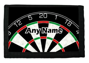 PERSONALISED DARTS PRINT BOYS RIP WALLET BIRTHDAY CHRISTMAS GIFT - Picture 1 of 3