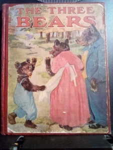 1919 "The Three Bears" 24 colored Illustrations good string-bound antique HC - Imagen 1 de 8