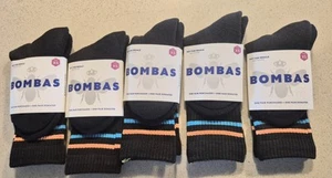 Lot of 5 Pairs BOMBAS CREW SOCKS YOUTH SIZE XS Extra Small NEW Honeycomb Arch - Picture 1 of 6