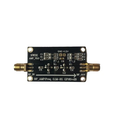 Amplificador de banda ancha RF LNA 0,1 M-2G ganancia 60 DB módulo AMP de audio de dos etapas Foto 1 de 4