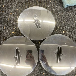 Lincoln Town Continental Car Center Wheel Caps Chrome F80C-1A096-CA - Picture 1 of 7