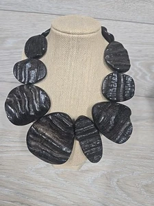 Vtg Runway Monies Gerda Lynggaard Moonies Modernist horn necklace huge - Picture 1 of 9