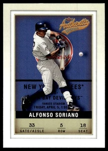 2002 Fleer Authentix Alfonso Soriano New York Yankees #5 - Picture 1 of 2
