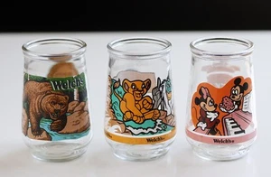 Tarro de gelatina de uva Welch's de 3 piezas colección Disney Mickey Rey León Oso Panda - Imagen 1 de 6