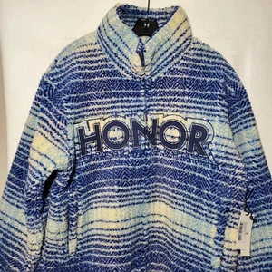Honor The Gift Jacke Herren mittelblau Robinson kariert Sherpa durchgehender Reißverschluss HTG240462 - Bild 1 von 15