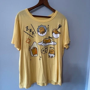 Camiseta gráfica Gudetama by Sanrio The Lazy Egg amarilla para mujer talla XXL - Imagen 1 de 8