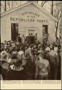 1944 vintage magazine photo, 'The Birthplace of the Republican Party' -032712 - Imagen 1 de 1