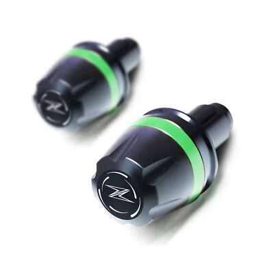 Green V-RANGER Handle Bar End Sliders For Kawasaki Z125 Pro 16-19 18 17 - Image 1 of 4