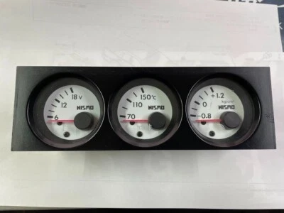 Medidor NISMO Original Nissan Skyline R32 BNR32 GT-R Blanco Triple Medidor JDM Usado Foto 1 de 4