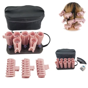 10Pcs Professional Electric Heated Hair Rollers Hair Curlers Heated Curling Roll - Picture 1 of 21