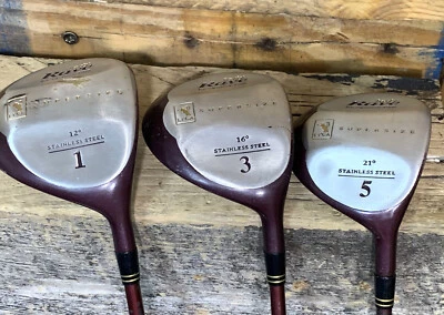 Square Two Lady Rave Oversize Stainless Driver Set 1 3 5 RH Ladies Lot Of 3 - Image 1 of 4