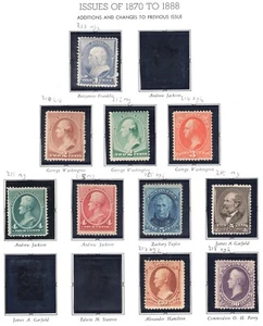 MOMEN: US STAMPS 1870-1888 COLLECTION MINT OG H / UNUSED CAT. $2,150 LOT #77375* - Picture 1 of 1