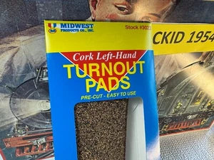 ๐ HO MIDWEST PRODUCTS -CORK TURNOUT #4 OR #6 PADS-LEFT-2 IN PACK- NEW ๐ฉ WH787 - Picture 1 of 4