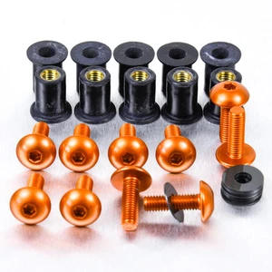 Kit Visserie Bulle en Aluminium 10 Vis Orange - Imagen 1 de 1