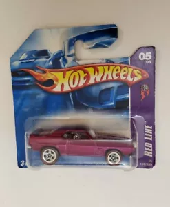 Pontiac Firebird 100/223 Red Line 2006 Hotwheels 1969 5/5 granate rosa corto nuevo - Imagen 1 de 4