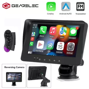 7" Apple CarPlay Android Auto Car Stereo Bluetooth FM Transmitter Portable - Foto 1 di 17