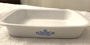 Vintage Corning Ware blaue Kornblume 14,5" x 11,5" Auflaufform Brownie Pfanne - Bild 1 von 11