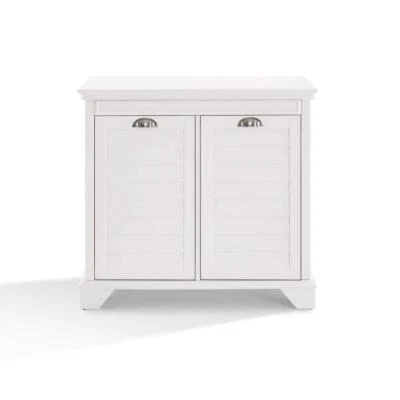 Muebles CROSLEY Gabinetes de Lino (29"x14.4"x31") con Puerta Madera Maciza Blanco Foto 1 de 4
