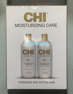 (2-Pk) CHI ~ CHAMPÚ RECONSTRUCTOR FORTALECEDOR QUERATINA + ACONDICIONADOR 946ml Foto 1 de 3