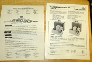 Original Dukane 35mm Sound Filmstrip Projectors Sales Brochure - Cassette Record - Picture 1 of 3