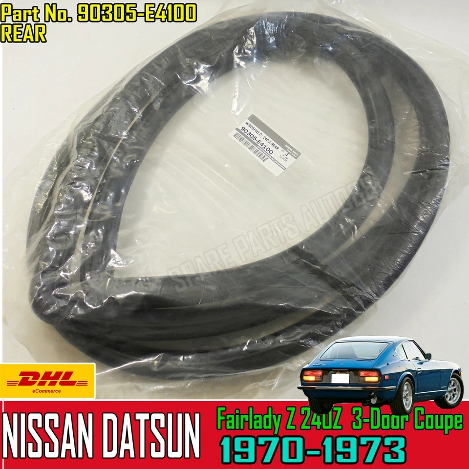 PARA DATSUN 240Z FAIRLADY Z PARABRISAS TRASERO RESISTENTE AL CLIMA SELLO DE REPUESTO DE FÁBRICA Foto 1 de 4