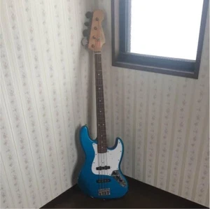 Fender Made in Japan Modern Jazz Bass Blue Electric Guitar Tested From Japan USE - Picture 1 of 4