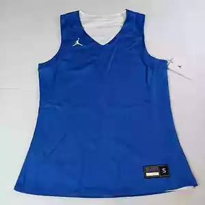 Nike Jordan Reversible Basketball Jersey Women's L Small Blue & White AT0536-494 - Picture 1 of 3