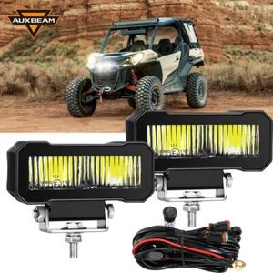 Auxbeam 4.6" Inch LED Work Light Bar Driving Pods for Polaris RZR XP 4 800 1000 - Imagen 1 de 12