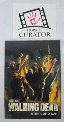 Walking Dead Season 2 Zombies Sketch Trading Card Cryptozoic 2012 Artist Proof - Image 1 of 3