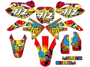 2007-2023 CRF 150 R ZANY Red Senge Graphics Kit Compatible with Honda - Picture 1 of 10