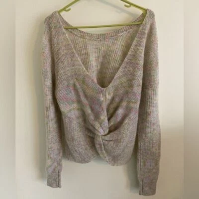 Nuevo con etiquetas Suéter Sundry - Crema con patrón de confeti espalda anudada talla pequeña Foto 1 de 4