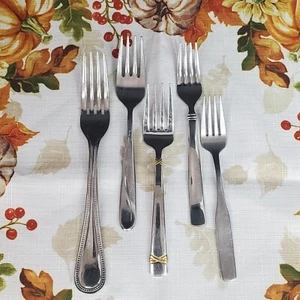 5 Reed & Barton 18/8 Edelstahl Abendessen Salat Gabeln Konvolut Korea China - Bild 1 von 11
