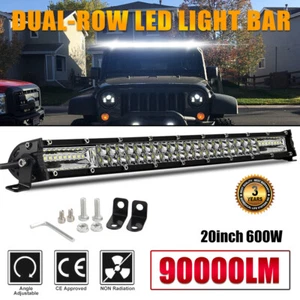 Doble fila 20 pulgadas barra de luz LED punto inundación combo trabajo UTE camión SUV ATV 22"" - Imagen 1 de 11