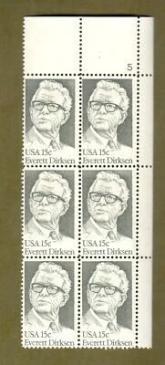 Scotts #1874 US Stamp Senate Minority Leader Everett Dirksen Block of 6 MNH 1981 - Image 1 of 2