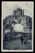 cartolina AUGUSTA porta ingresso