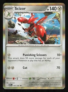 Scizor 141/197 Holo Near Mint Pokemon TCG S&V Obsidian Flames OBF - Bild 1 von 1
