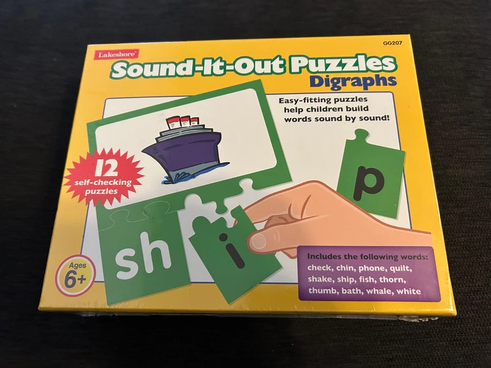 Пазлы Lakeshore 12ct Sound-It-Out для детей от 6 лет - Изображение 1 из 1