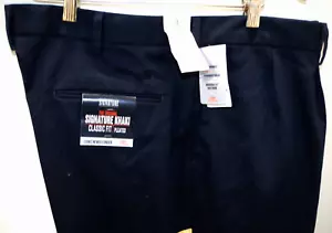 L - NWT Dockers The Original Signature Khaki Pants Mens 40x30 Classic Fit Navy - Picture 1 of 11